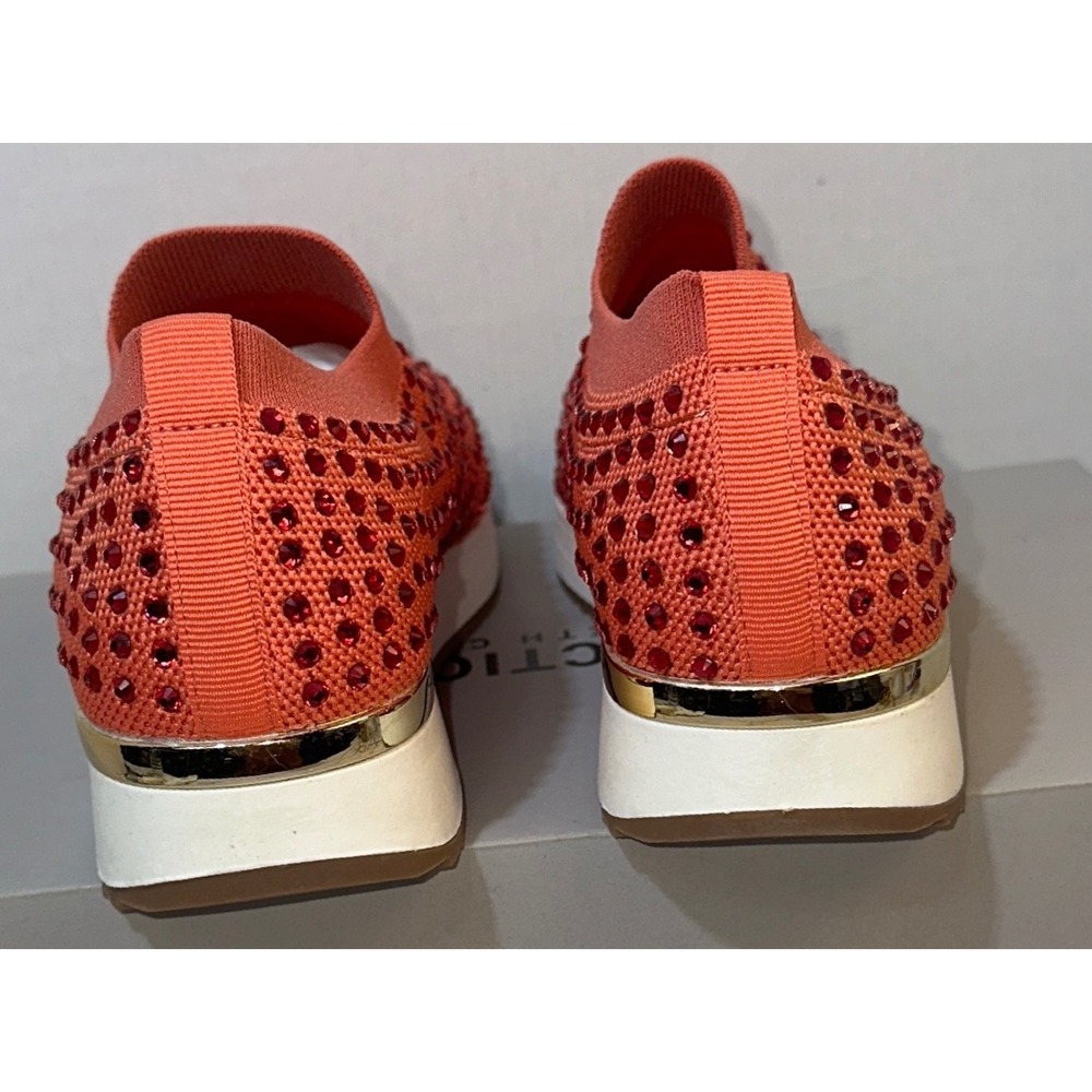 Kenneth Cole Reaction Cameron Jewel Jogger Sunset Coral Rhinestone Sneaker 6.5 - Picture 5 of 12